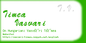 timea vasvari business card